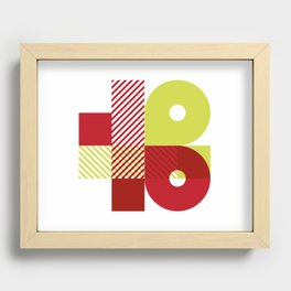 Rotation Alphabet 'B' On White Recessed Framed Print