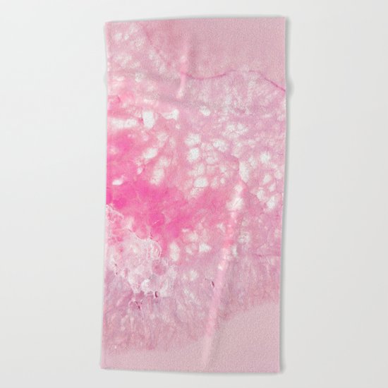 Pink Ice Beach Towel