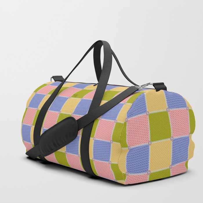 Squares of Wool Sweaters Duffle Bag