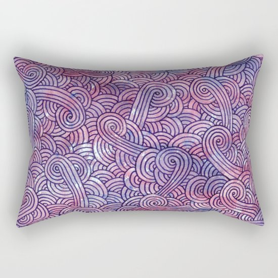 Purple swirls doodles Rectangular Pillow