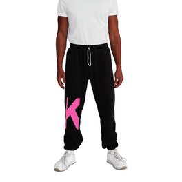Letter K (Pink & White) Sweatpants