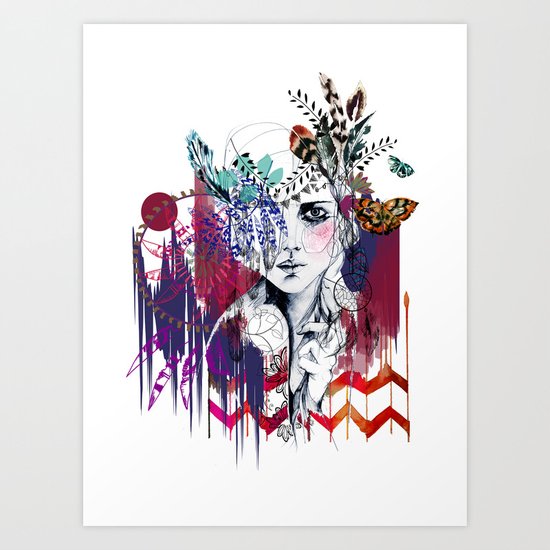 Tribal Girl Art Print
