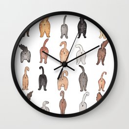 Cat butts Wall Clock