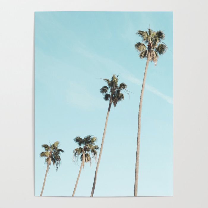 Boho Palm Trees, Pastel Palms, Beach Palms Poster by TrendArt | Society6