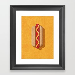 FAST FOOD / Hot Dog Framed Art Print