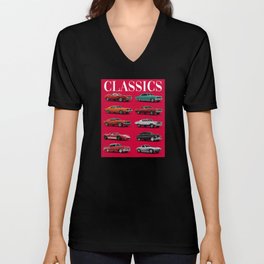 Classics Cars V Neck T Shirt