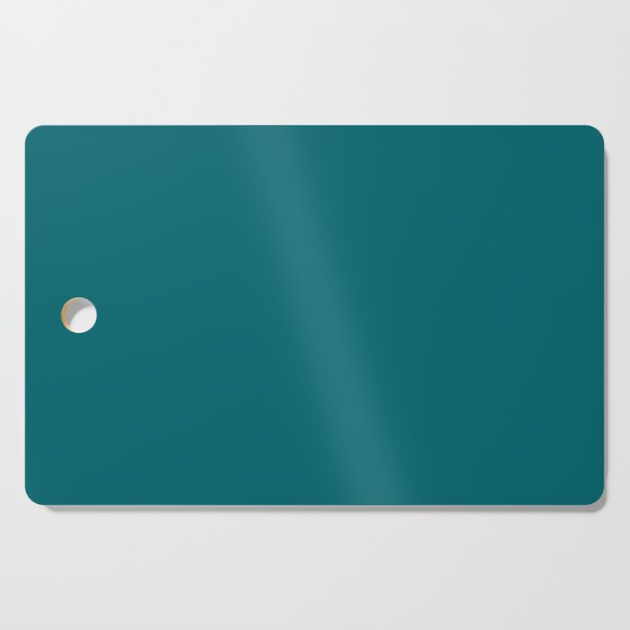 Harbor Blue deep teal solid color modern abstract pattern  Cutting Board