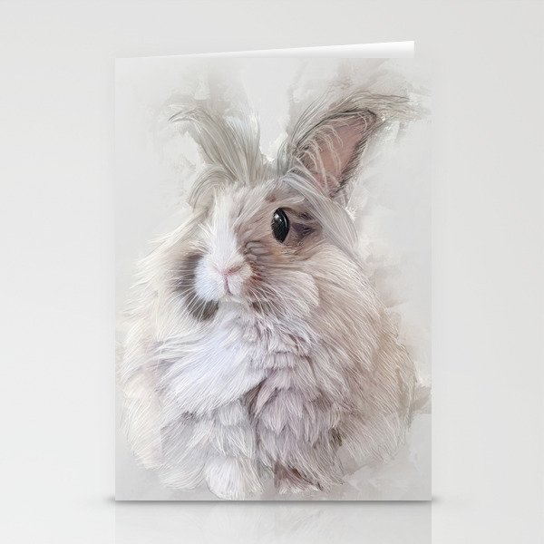 Dwarf Angora Rabbit Wildlife Portrait Stationery Cards