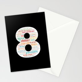 Life Path 8 (black background) Stationery Cards