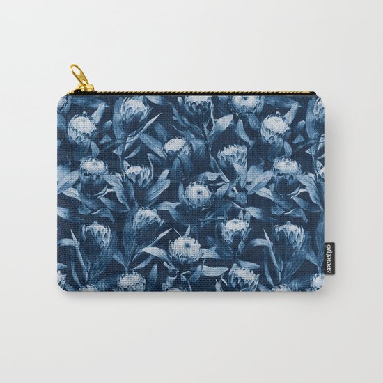 Evening Proteas - Denim Blue Carry-All Pouch