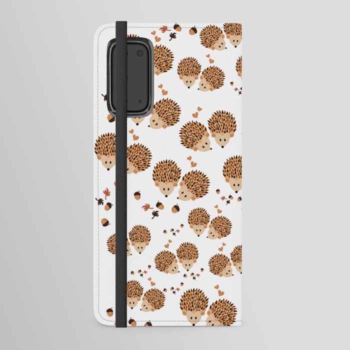 Hedgehogs in autumn Android Wallet Case