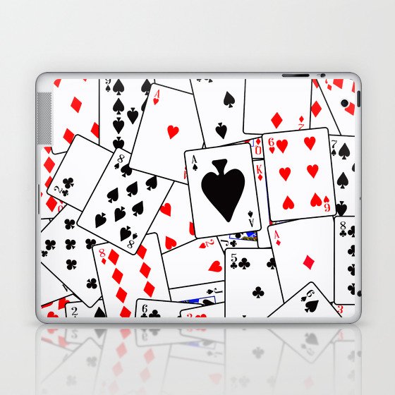 Random Playing Card Background Laptop & iPad Skin