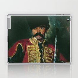 Cossack soldier Oil Painting - Konstantin Yegorovich Makovsky Laptop Skin