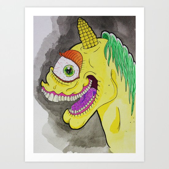 Unicorniclops Art Print