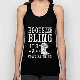 Cowgirl Boots Quotes Party Horse Unisex Tank Top