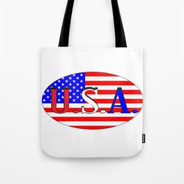 USA Isolated Rugby Ball Tote Bag