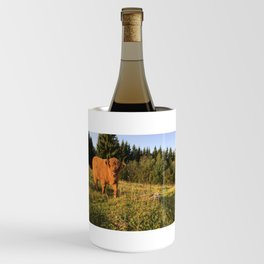 Fluffy Highland Cattle Cow 1188 Wine Chiller