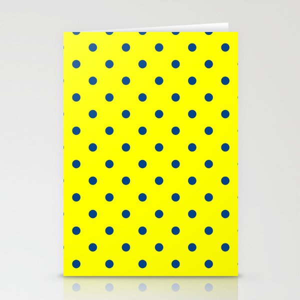 Maize & Blue polka Dots Stationery Cards