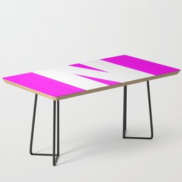 N (White & Magenta Letter) Coffee Table