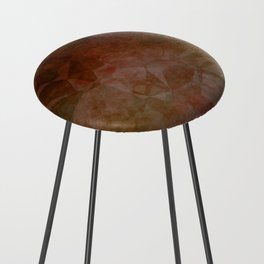 Warm brown polygonal Counter Stool