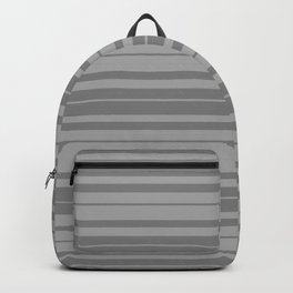 [ Thumbnail: Dark Gray and Grey Colored Lined/Striped Pattern Backpack ]