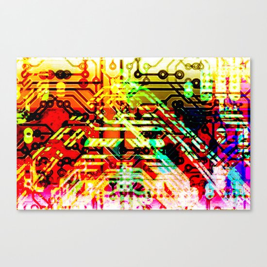Color circuit Canvas Print
