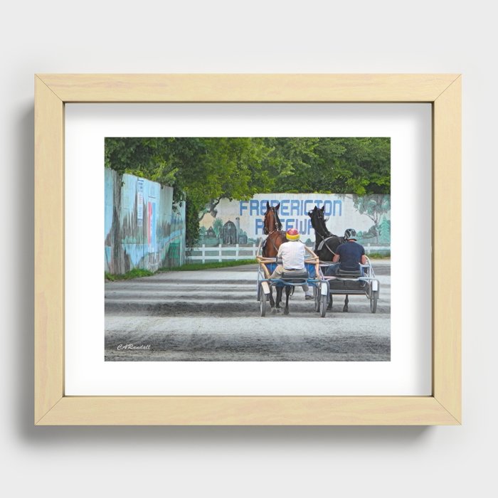 Morning Joggers Recessed Framed Print