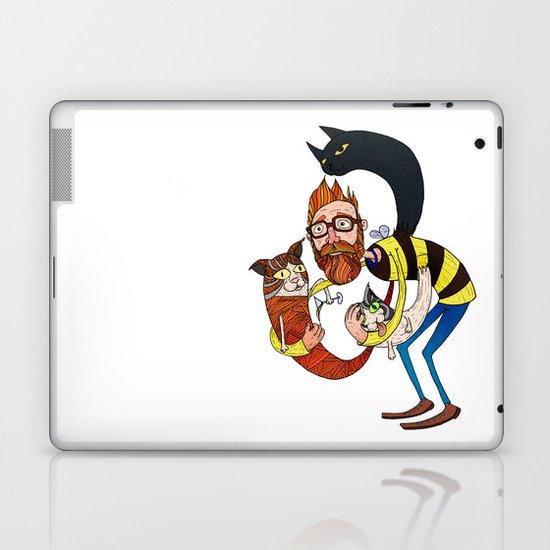Don't let the kittah cocktail out on a cold day! Laptop & iPad Skin