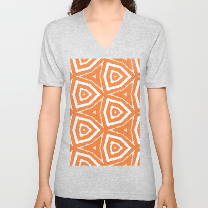 Orange Bell V Neck T Shirt