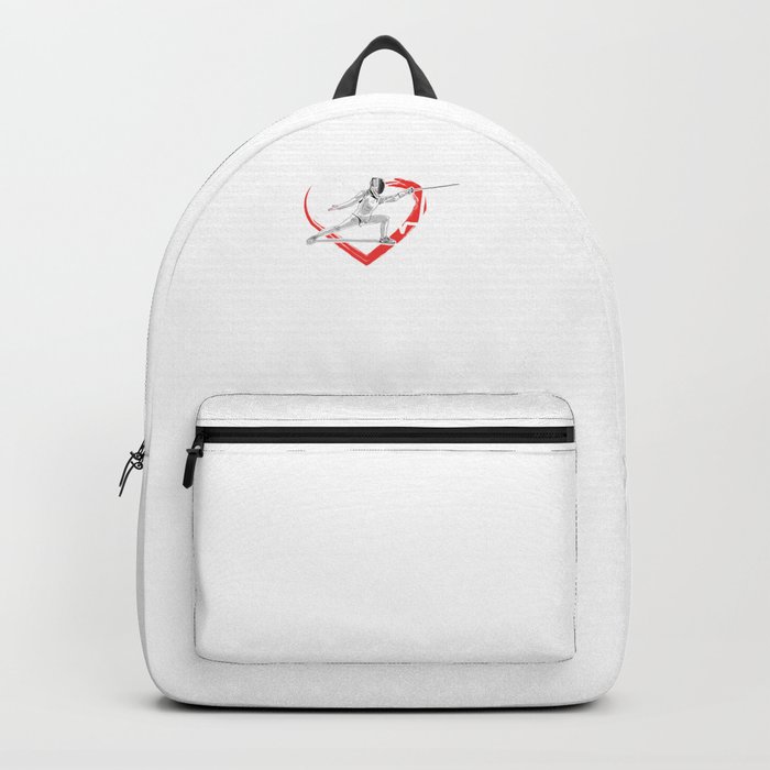 Swordsmanship Swordsman Training Fencing Heartbeat Sword Fighting Gift Backpack By Tomgiant