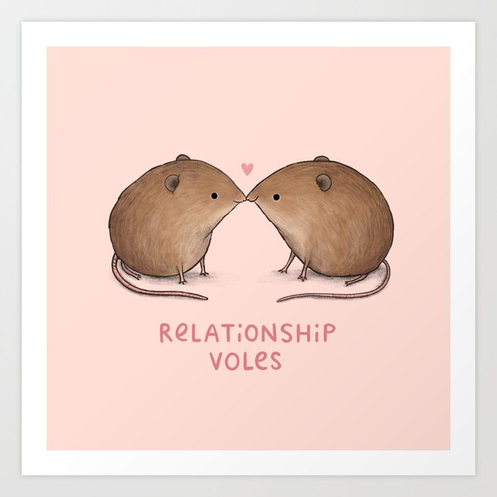 Relationship Voles Art Print