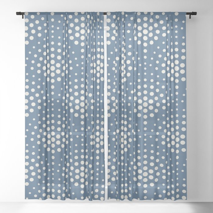 Linen White Polka Dot Scallop Pattern On Blue Pairs To 2020 Color