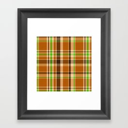 Plaid // Pumpkin Framed Art Print