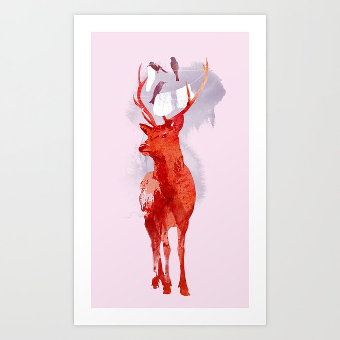 Useless Deer Art Print