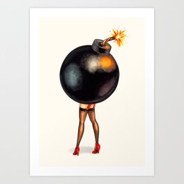 Bomb Pin-Up Art Print