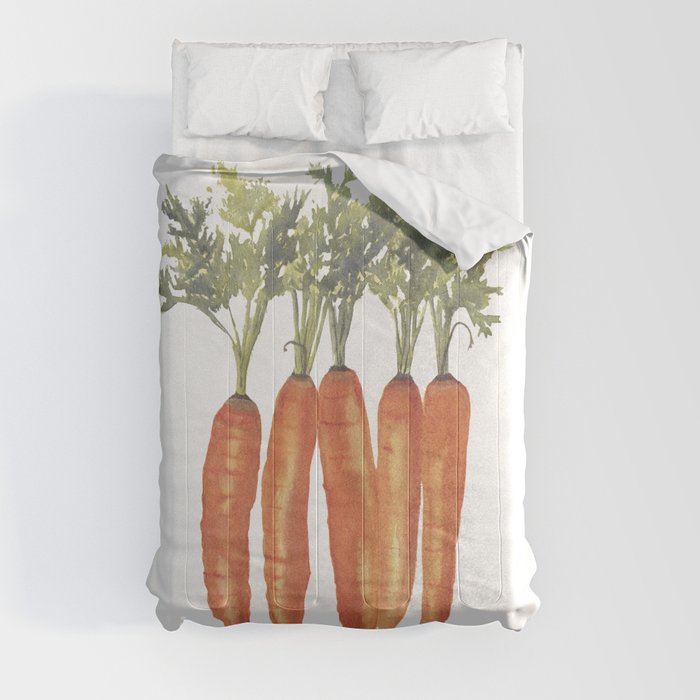 Carrots Watercolor Comforter