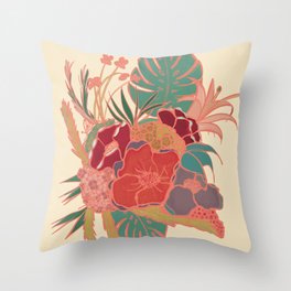 Vintage Floral Tropical - Market + Supply Throw Pillow