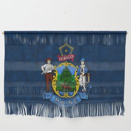 State flag of Maine US Flags Banner Mainer Colors Wall Hanging