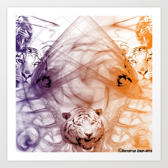 Tiger Family Art Print