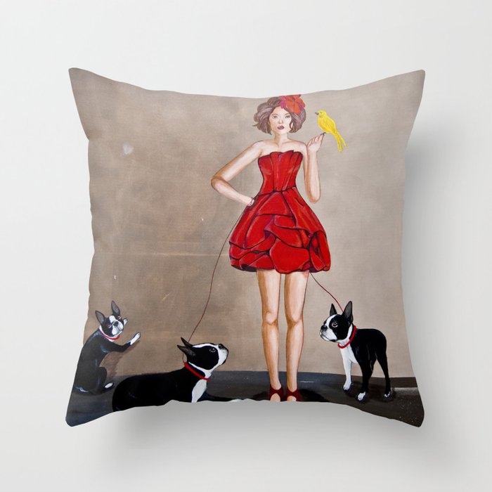 The Dog Sitter Throw Pillow