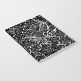 Rome, Italy, City Map - Black Notebook
