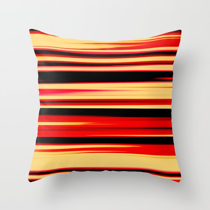 Yellow Black Throw Pillow