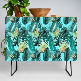 Tropical Flowers Credenza | Backpacks, Table, Yogamats, Throwpilliwos, Mugs, Painting, Digital, Plant, Bags, Design 