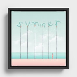 Palm Summer Framed Canvas