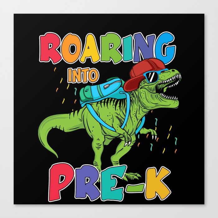 PRE-K dinosaur back to school Canvas Print