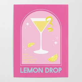 Lemon Drop Martini Cocktail Poster