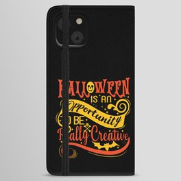 Halloween creativity quote vintage style iPhone Wallet Case