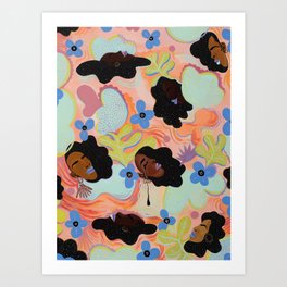 Pools of Us | Coral Botancials Art Print