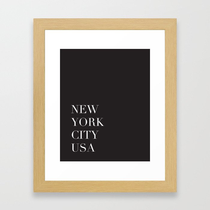 NYC New York City USA Framed Art Print