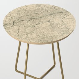 Wuppertal - Germany | City Map Design - Deutschland Side Table
